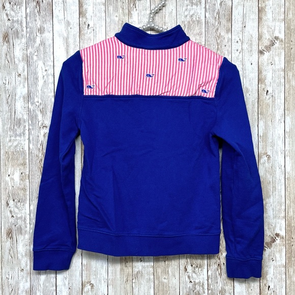 Child’s Vineyard Vines Shep 1/4 Zip Pink Stripe [6029] - Picture 2 of 9